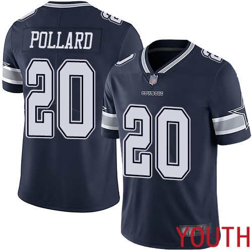 Youth Dallas Cowboys Limited Navy Blue Tony Pollard Home #20 Vapor Untouchable NFL Jersey